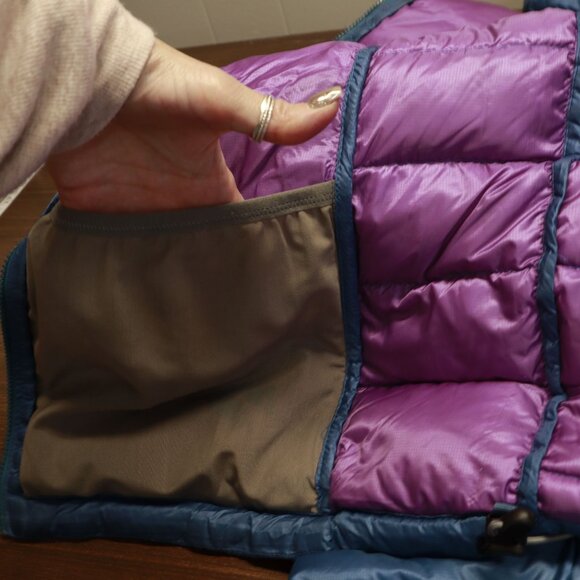 L.L. Bean Down Tek Ultra Light 850 Puffer Jacket Womens Large Blue Packable Snow - Picture 16 of 16